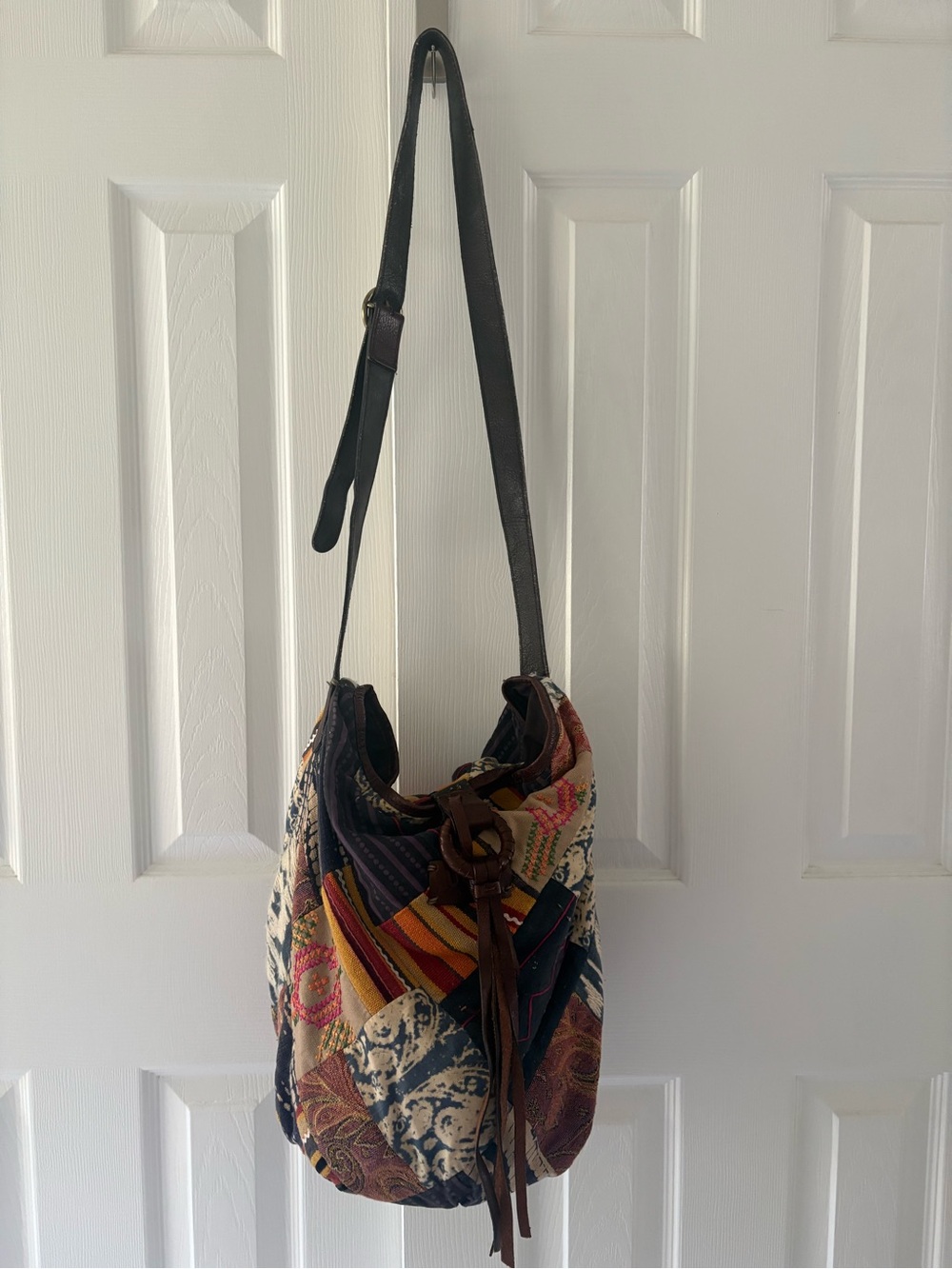 Lucky Brand Patchwork Hobo Crossbody Bag